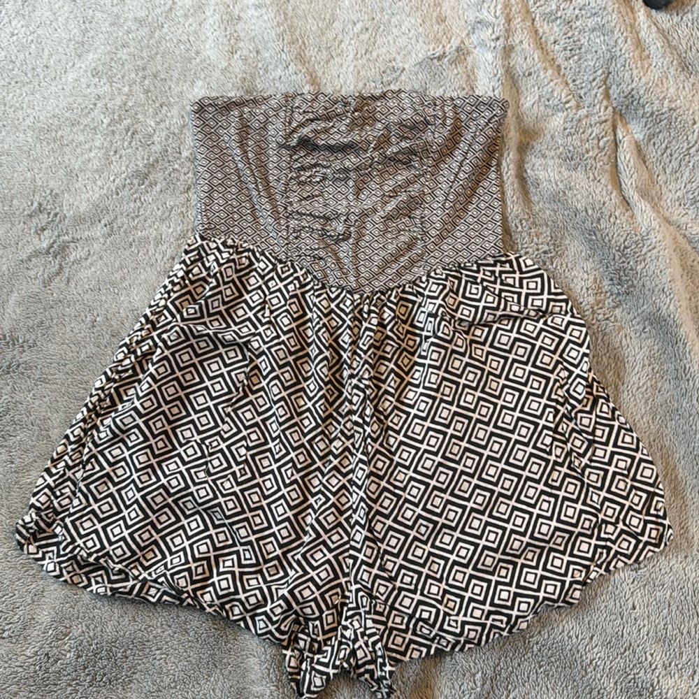Roxy onsie romper, strapless, shorts